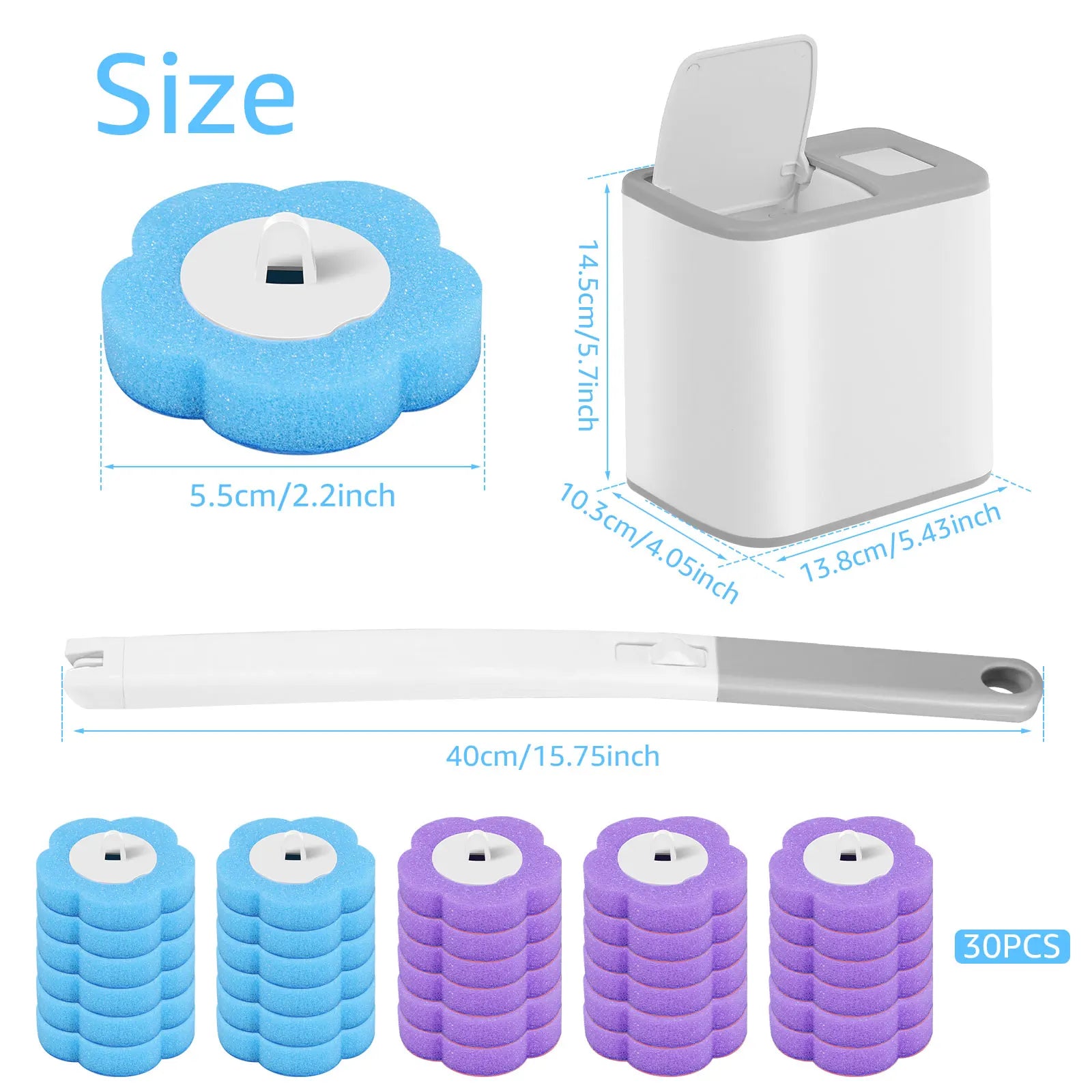Toilet Brush With Disposable Replacement Head