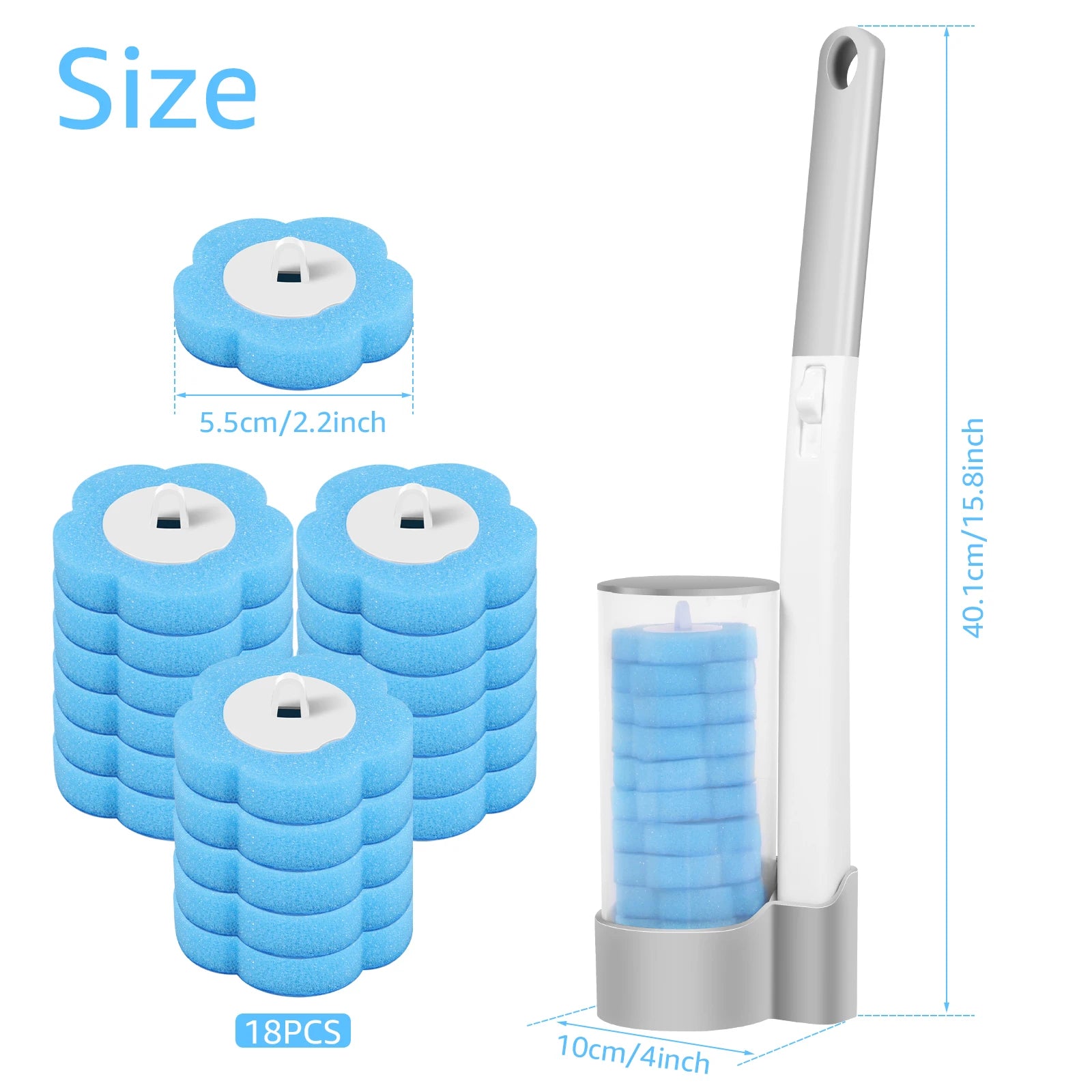 Toilet Brush With Disposable Replacement Head