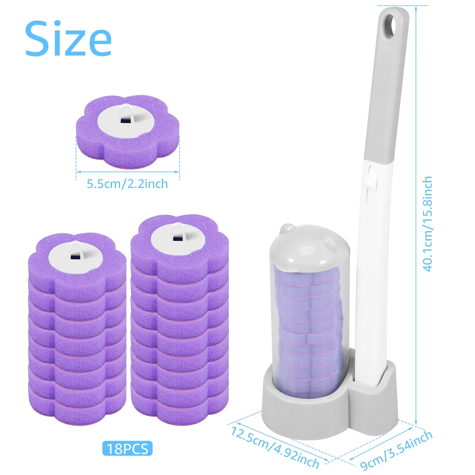 Toilet Brush With Disposable Replacement Head